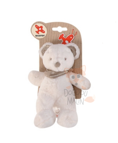  mon ami teddy peluche ours blanc marron 20 cm 